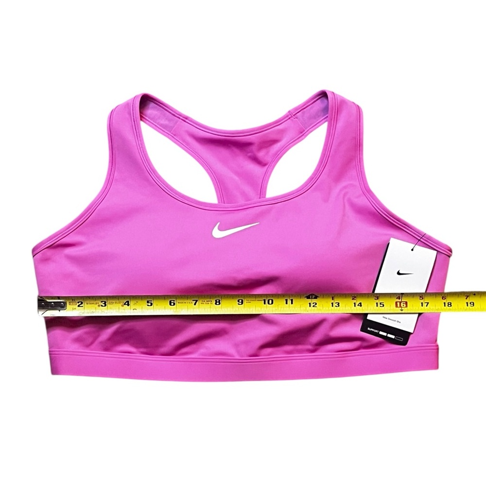 Nike Swoosh Women’s 1X Medium Support Padded Racerback Sports Bra Playful Pink - Picture 3 of 9